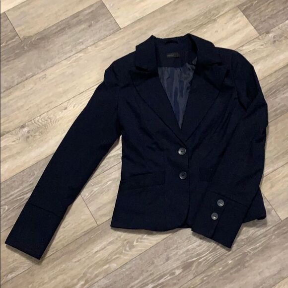 VERO MODA | Navy Blazer Two Breast Button Satin Lined - Picture 1 of 6